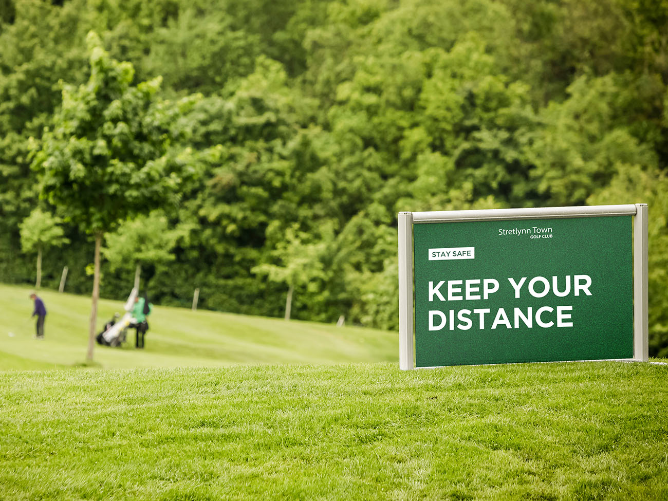 Social Distancing Golf Course Signage