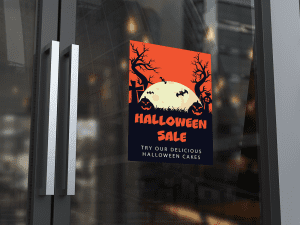 Halloween window graphics