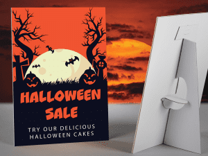 Halloween counter top cards
